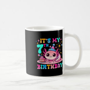 Its My 7th Birthday Axolotl Party 7 Years Old Axol Coffee Mug