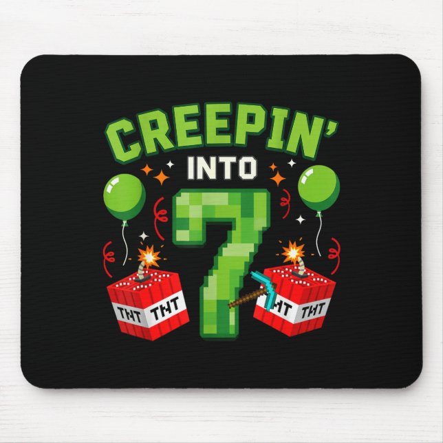 It's My 7th Birthday Boy Gamer Creen’ Into 7 Gamer Mouse Pad (Front)