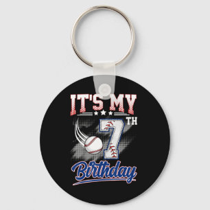It's My 7th Birthday Bysebyll 7 Years Old Birthday Keychain