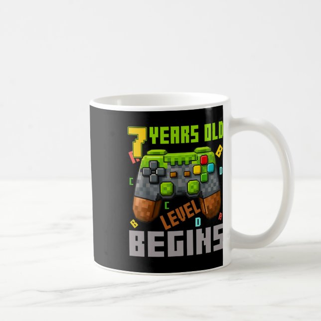 It's My 7th Birthday Pixel Gaming Controller 7 Yea Coffee Mug (Right)