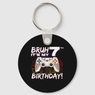 It's My 7th Birthday Video Game 7th Birthday Gamin Keychain