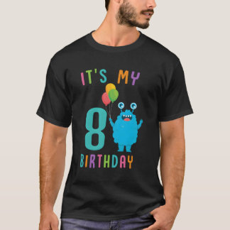 It'S My 8 Py Monster Halloween B-Day T-Shirt