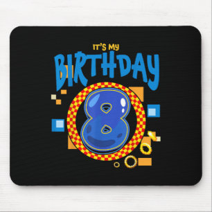Its My 8th Birthday Boy Family Matching Party Vide Mouse Pad