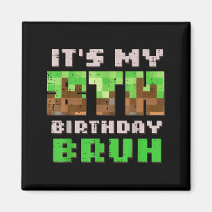 Its My 8th Birthday Bruh Xel Gamer 8 Bday Gaming B Magnet