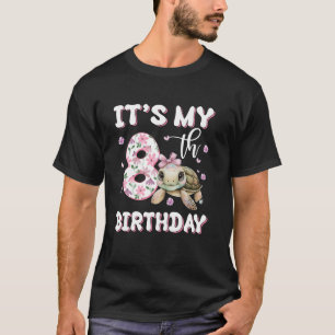 It's My 8th Birthday Cute Turtle Sea Fish Ocean An T-Shirt