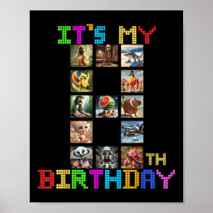 Its My 8th Birthday Funny Italian Brainrot Meme Bo Poster