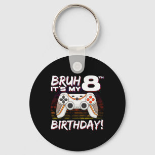It's My 8th Birthday Video Game 8th Birthday Gamin Keychain