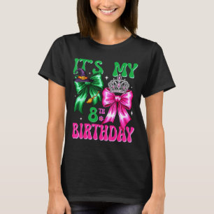 It's My 8th Birthday Witch Nk And Green Bow Croche T-Shirt
