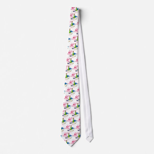 It's My 90th Birthday (Party Hats) Tie (Front)