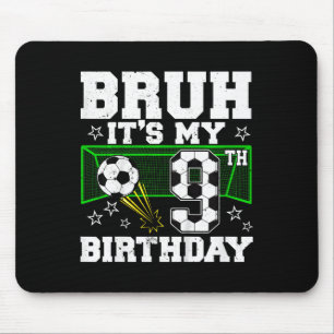 It's My 9th Birthday Boy Soccer 9 Years Old Mouse Pad