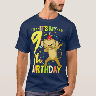 Its My 9th Birthday Dabbing Monkey - 1 T-Shirt