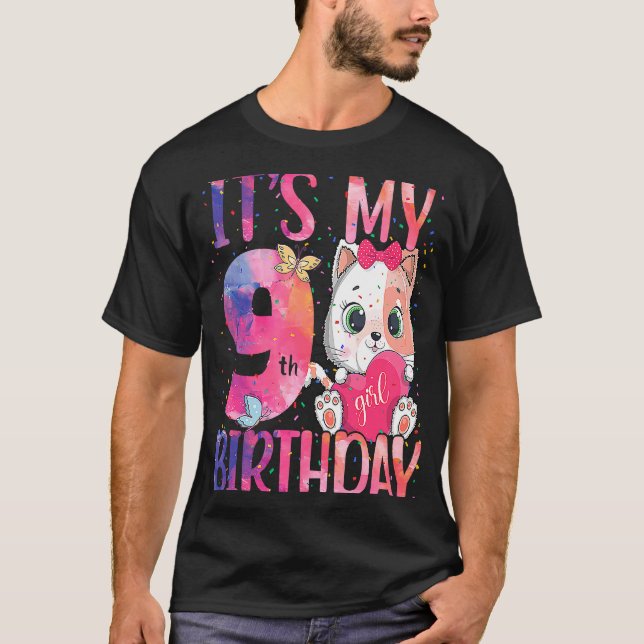 It's My 9th Birthday Ninth Anniversary 9 Year Old  T-Shirt (Front)