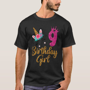 Its My 9th Birthday Unicorn Outfits For Toddler Gi T-Shirt