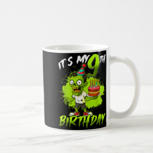 Its My 9th Birthday Zombie 9 Years Old Happy Hallo Coffee Mug