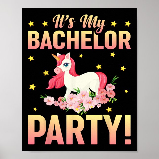 It's My Bachelor Party Wedding Groomsmen Funny Bri Poster (Front)