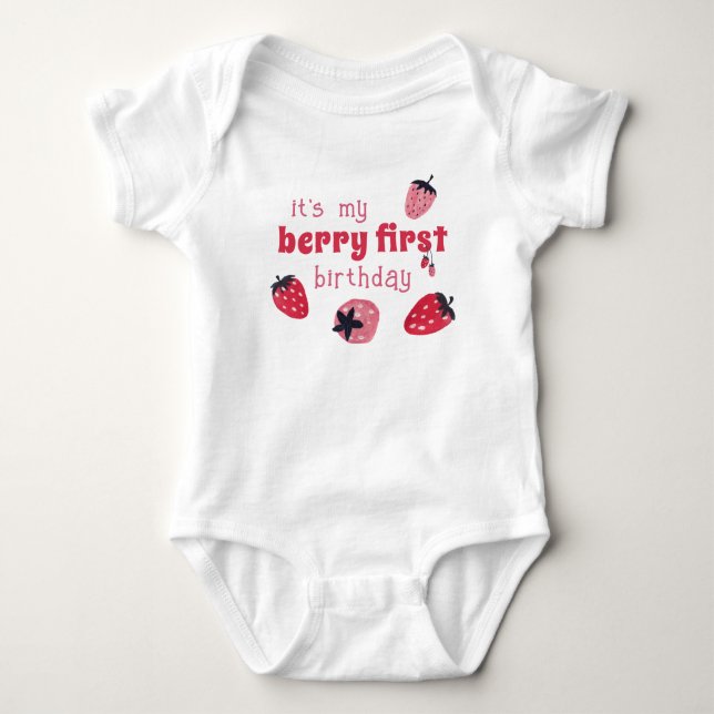 It's My Berry First Birthday Bodysuit (Front)