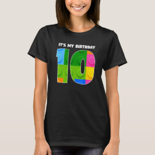 It's My Birthday 10 10th Year Brick T-Shirt