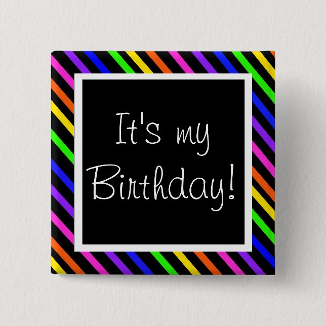 It's my Birthday! 2 Inch Square Button (Front)