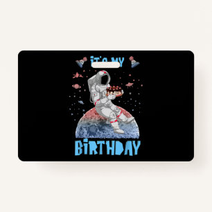 It's My Birthday Astronaut Youth Kids Outer Space  Badge