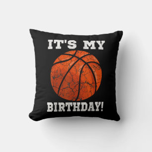 It's My Birthday Basketball Lover Gift Vintage Ret Throw Pillow