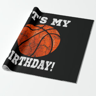It's My Birthday Basketball Lover Gift Vintage Ret Wrapping Paper