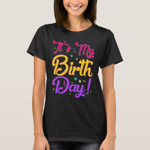 It's My Birthday Boy Girl Let's Glow Costume 80's T-Shirt