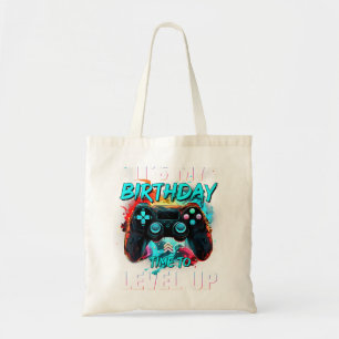  It'S My Birthday Boy Time To Level Up Video Game  Tote Bag