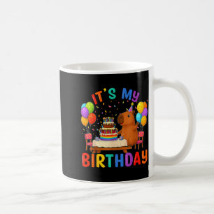 Its My Birthday Capybara Lovers Birthday Party Kid Coffee Mug