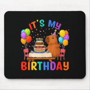 Its My Birthday Capybara Lovers Birthday Party Kid Mouse Pad
