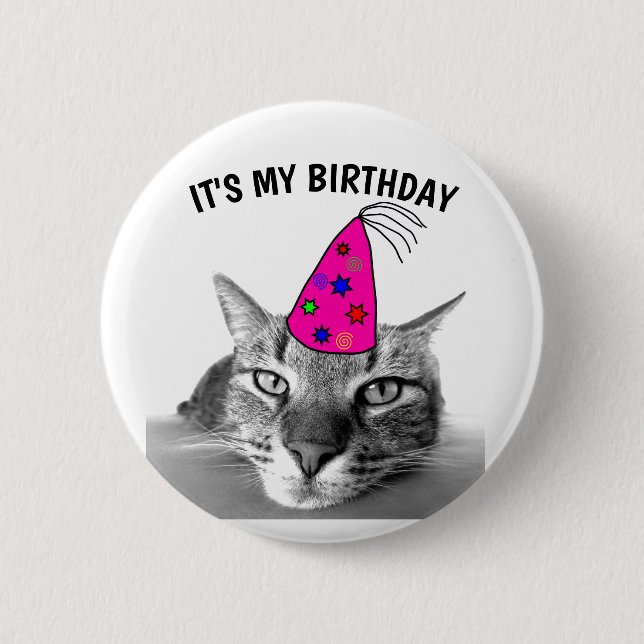 IT'S MY BIRTHDAY CAT BUTTONS (Front)