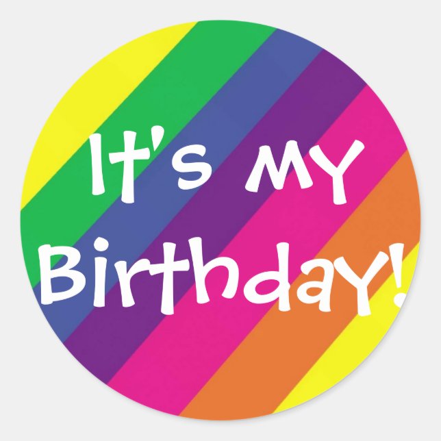 It's my birthday! classic round sticker (Front)