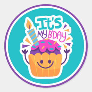 It's my birthday  classic round sticker