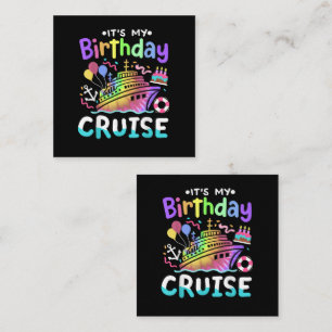 It's My Birthday Cruise Tie Dye Vacation Trip Card