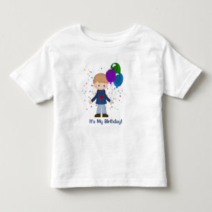 It's My Birthday Cute Boy With Balloons T-Shirt