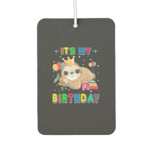 Its My Birthday Cute Sloth Birthday Party Costumes Air Freshener