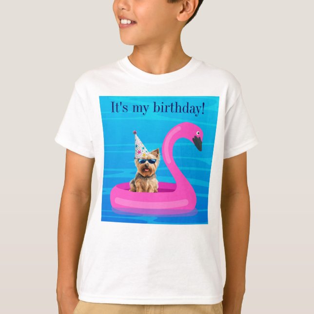 It's My Birthday Dog Floatie T-Shirt (Front)