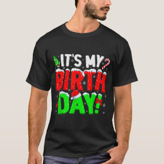 It's My Birthday Funny Christmas Pajama Bday Party T-Shirt
