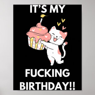 Its My Birthday Funny Humourous Party B-Day Poster