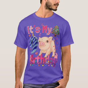 its my birthday Girl Pig 9 Years Old Girls Pig T-Shirt