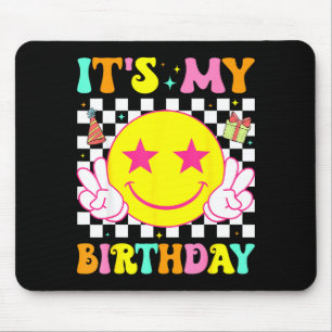 Its My Birthday Happy Smile Face Peace Girls Kids Mouse Pad