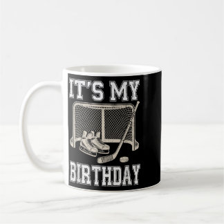 Its My Birthday Hockey Vintage Style Coffee Mug