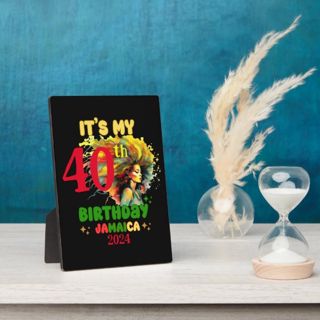 It's my Birthday Jamaica Girl Party Vacation Squad Plaque (Side)