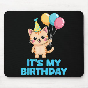 Its My Birthday Kawaii Cat Mouse Pad