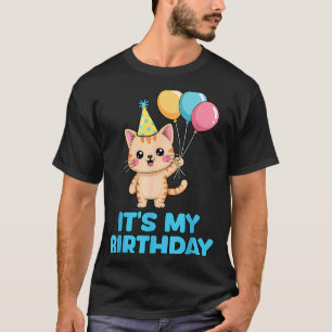 Its My Birthday Kawaii Cat T-Shirt