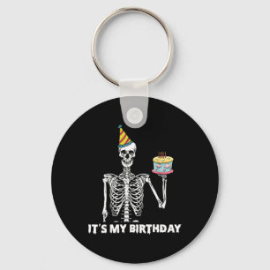 It's My Birthday Party Happy Halloween Birthday Keychain