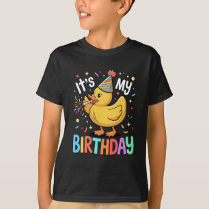 It's My Birthday Rubber Duck Lover Kids Girls Boys T-Shirt