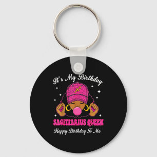 It's My Birthday Sagittarius Queen Happy Birthday  Keychain