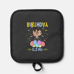 Its My Birthday Sloth T-Shirt Pot Holder