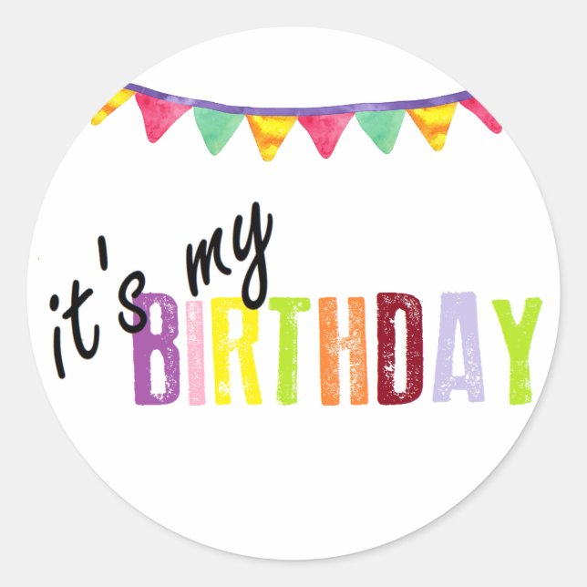 its my birthday sticker (Front)