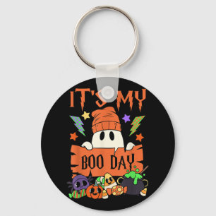 Its My Boo Day Booday Kids Cute Ghost Birthday Gho Keychain
